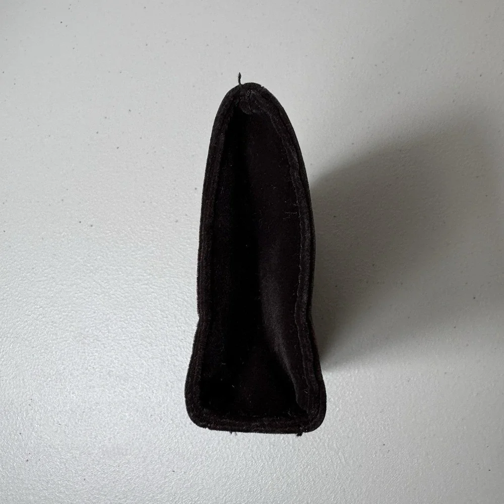 Yves Saint Laurent YSL Vintage Velvet Clutch Perfume Bag Brown With Mirror - Picture 4 of 9
